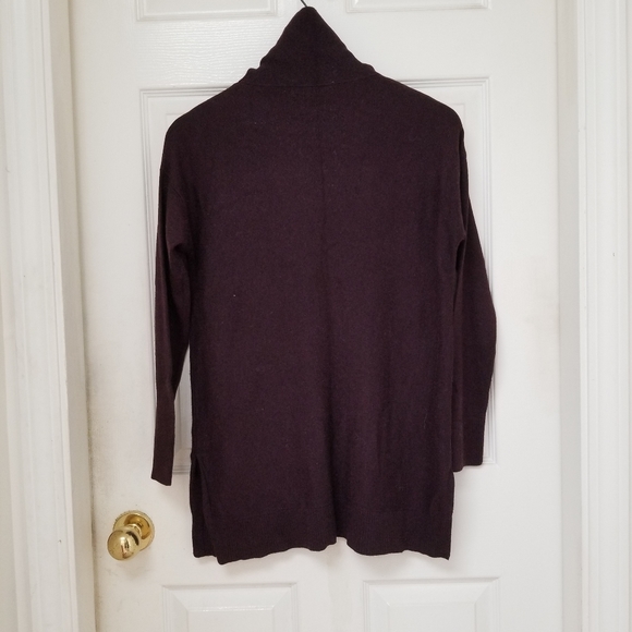 Loft dark purple oversized turtleneck sweater xsp - Picture 4 of 9